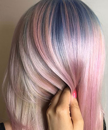 Pastel hair colours at best hairdressers in Didsbury